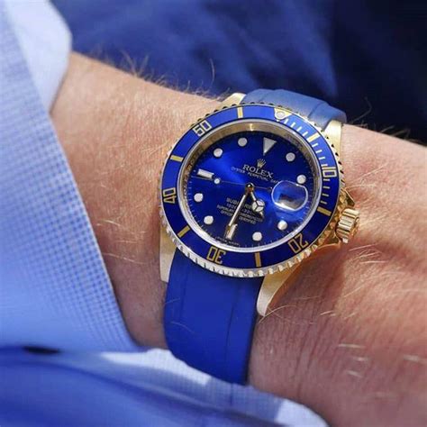 rolex submariner gold rubber strap|best straps for rolex submariner.